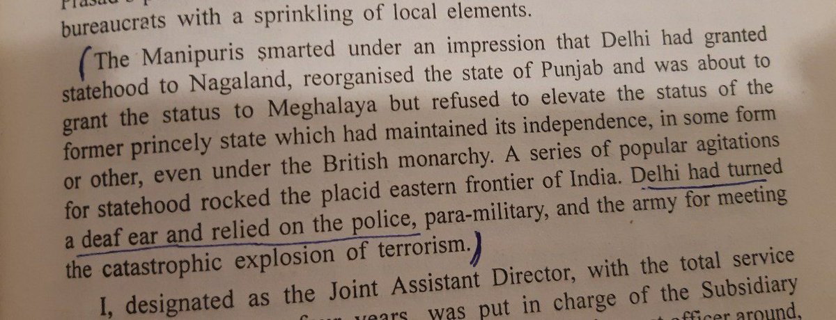 The IB was aware of  #Christoislamic forces marauding the Northeastern India, but the Govt. at that time instead relied on brute force tactics, instead of addressing the needs of the Meiteis. #HelpTheMeiteis  #MeiteiHindusSource - Open Secrets (Maloy Krishna Dhar) @sankrant