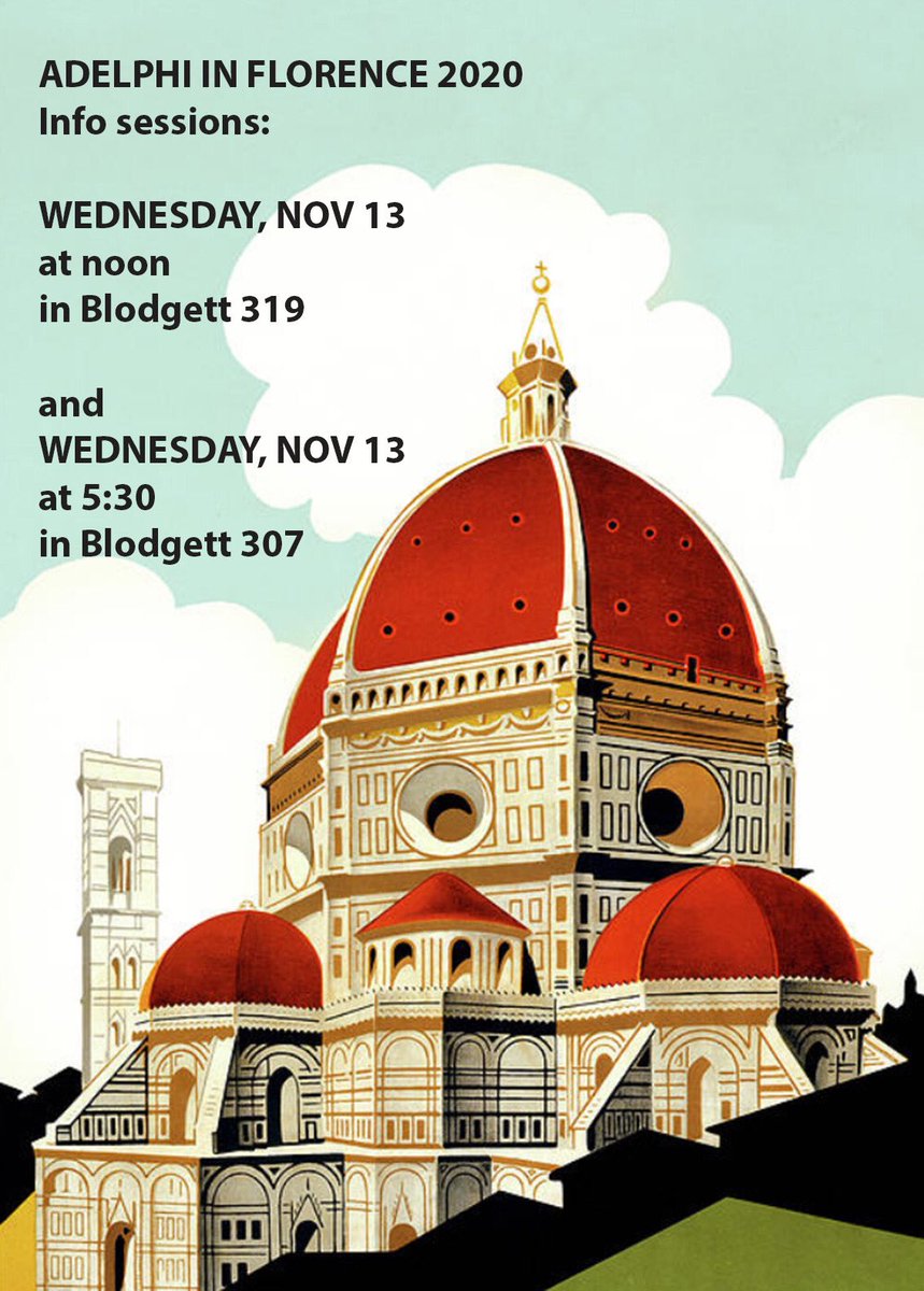 Adelphi_Global's tweet image. Tomorrow❗️Learn about our Adelphi Faculty-Led course Experiencing the Renaissance in Florence 🇮🇹