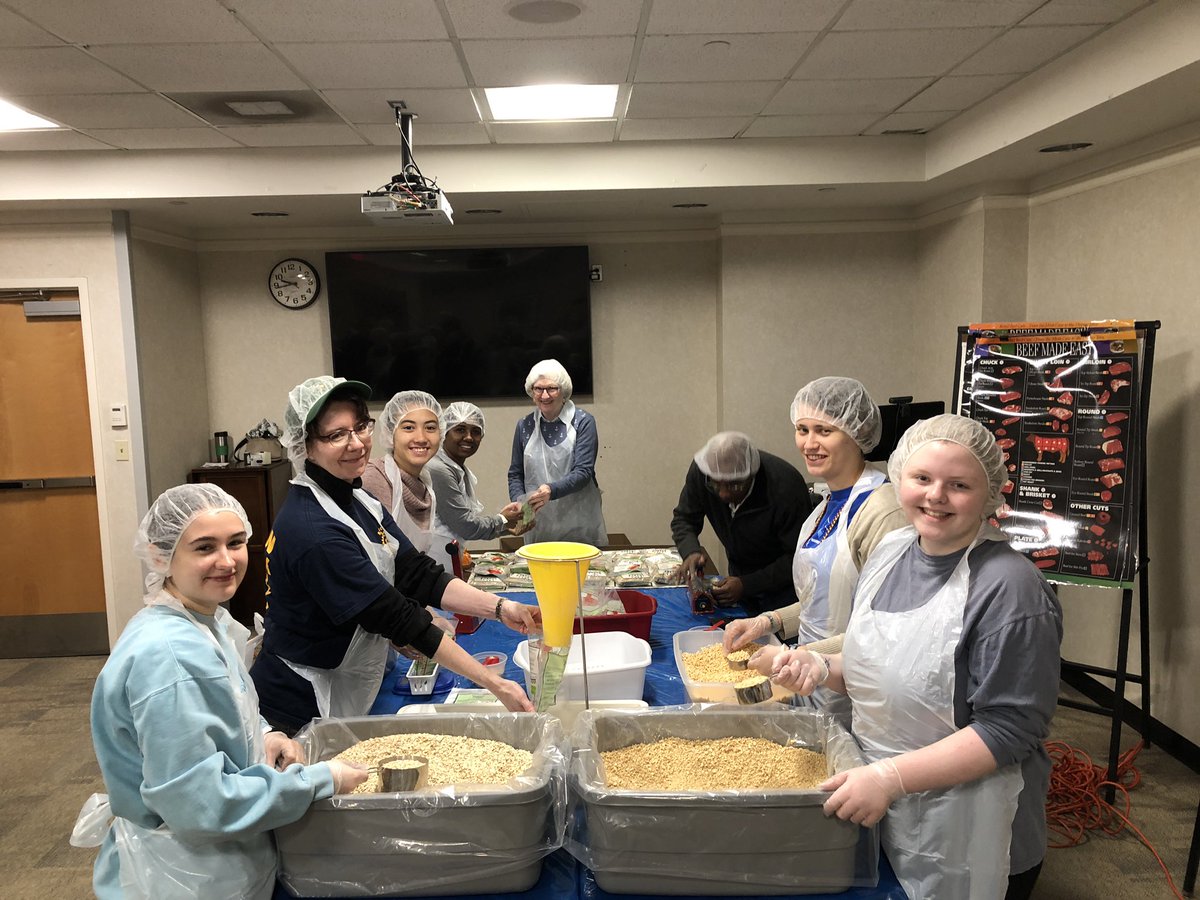 ahsjustworld's tweet photo. Emma and Grace, our rotary representatives, attended the Rotary food packaging event. https://t.co/xSdAPwWfL8