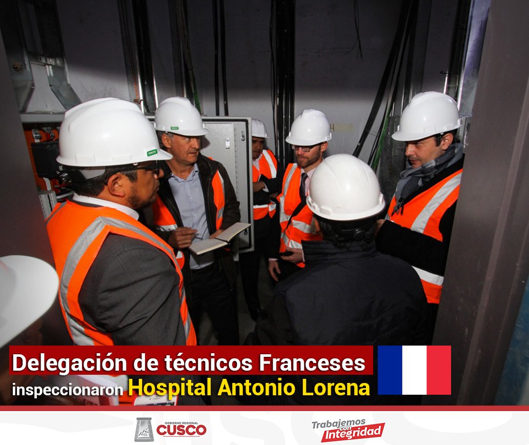 Region_Cusco's tweet photo. Delegación de técnicos del país de Francia visitan instalaciones del Hospital Antonio Lorena, ellos están interesados en realizar las obras de conclusión y equipamiento, bajo la modalidad de Estado a Estado. https://t.co/6mEEhPqsPB