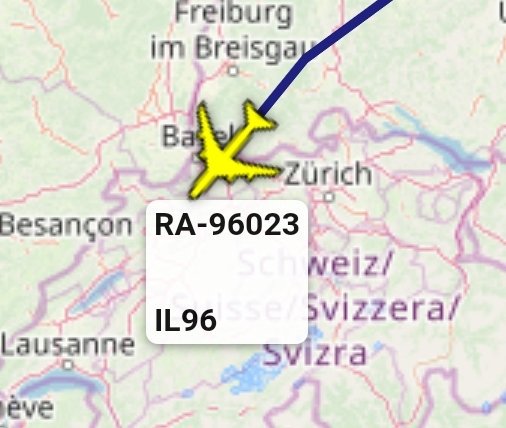 is_keelu's tweet photo. Russia State Transport Company 
Ilyushin Il-96-300PU #AirPutin??
Spotted over #Switzerland 

#RA96023 #Hex157717 #VIPtransport #Planespotting #Planespotter #Planespotters #RadarSpotter https://t.co/82yAfp70iB