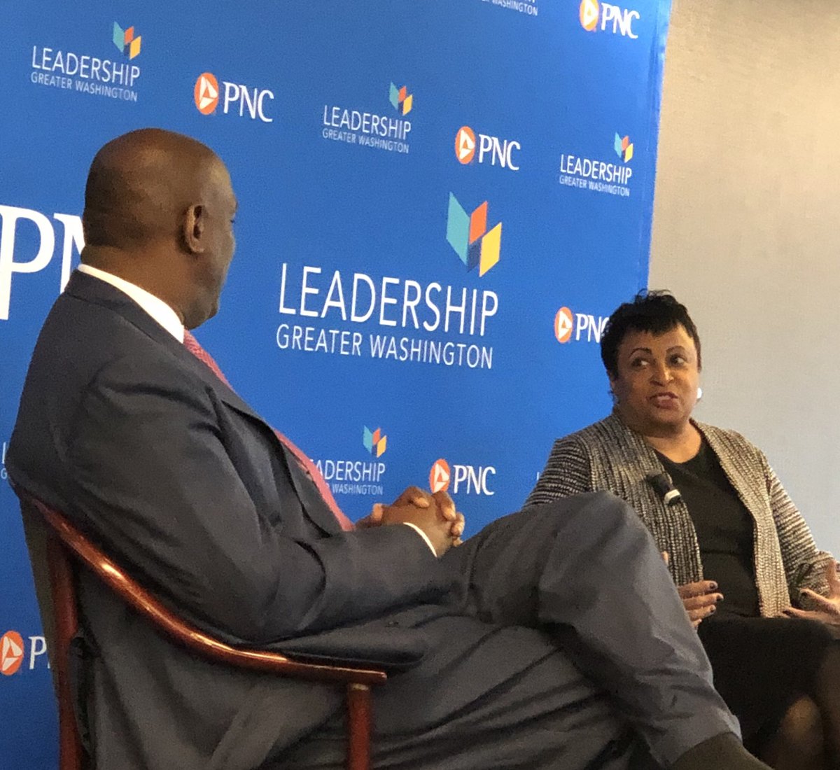 BeverlyHudnut's tweet photo. Gr8 2 hear ⁦@LibnOfCongress⁩ Dr. Hayden 2day ⁦@lgwdc⁩ #LessonsInLeadership ⁦@PNCBank⁩ talk about critical role of librarians (the original search engines!) “to determine authority ... How do u know what ur receiving online is accurate and up-2-date?” #LGWMoment https://t.co/stf8V1458E