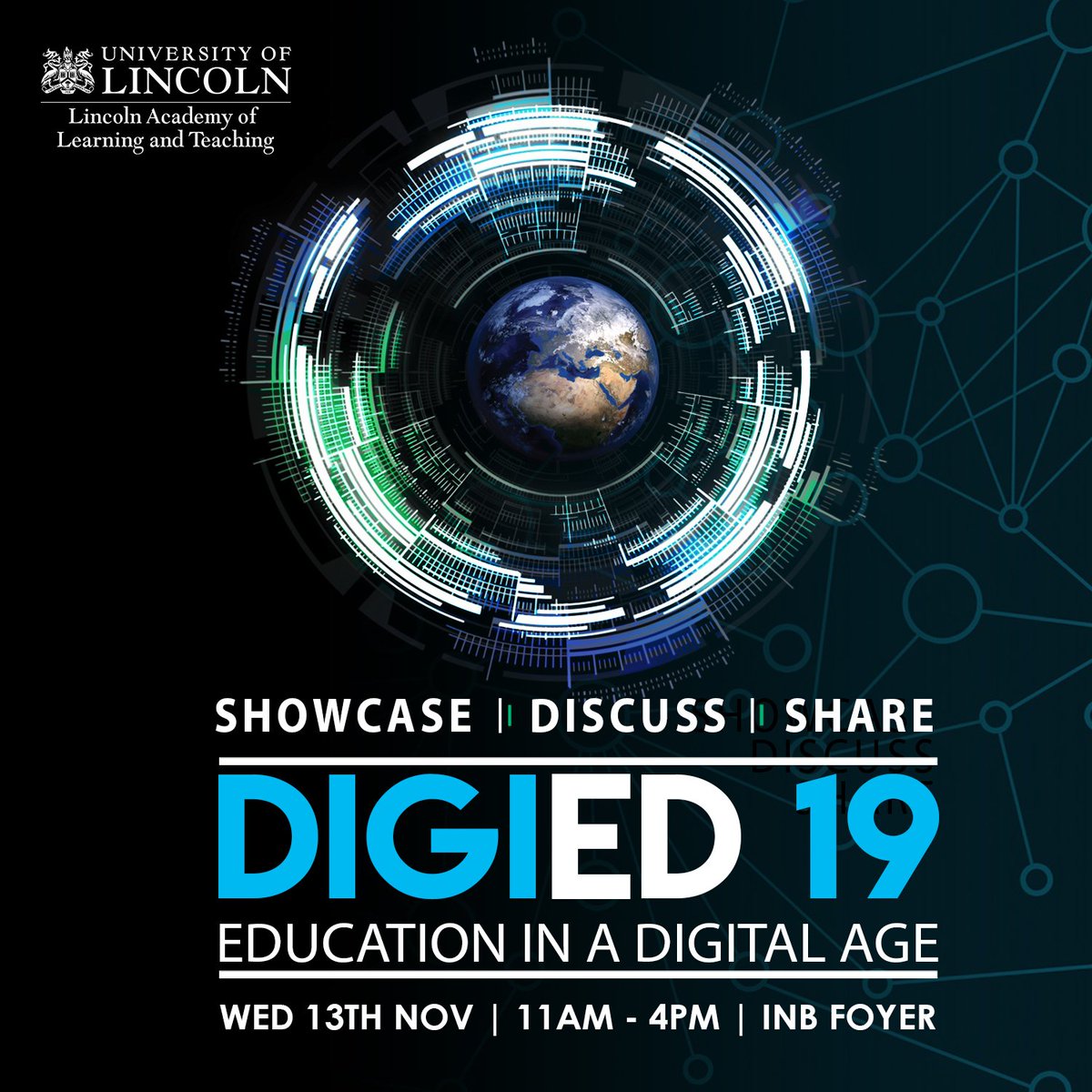 UoL_LALT's tweet photo. Digied19 : Education in a Digital Age Event | 11 - 4 | INB Atrium
Our event is today!
We have a keynote (Prof. Rose Luckin - UCL), workshops and presentations as well as a chance to try new tech.
Drop by at any point during the day.
#Digied19
Free pizza & pastries https://t.co/EtPLfEO69L