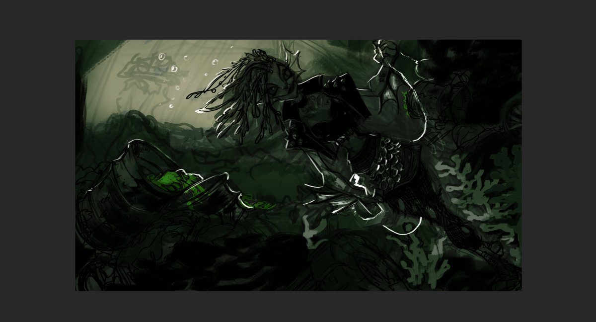 shoshannahgraff's tweet photo. We finally have color! Hook looks simply radiant in her toxic dump. #WIP #DigitalArtist #conceptartist #conceptart
#fishcharacter #fishpunk #grafffite #characterdesign #toxicdump https://t.co/jcnouSA07u