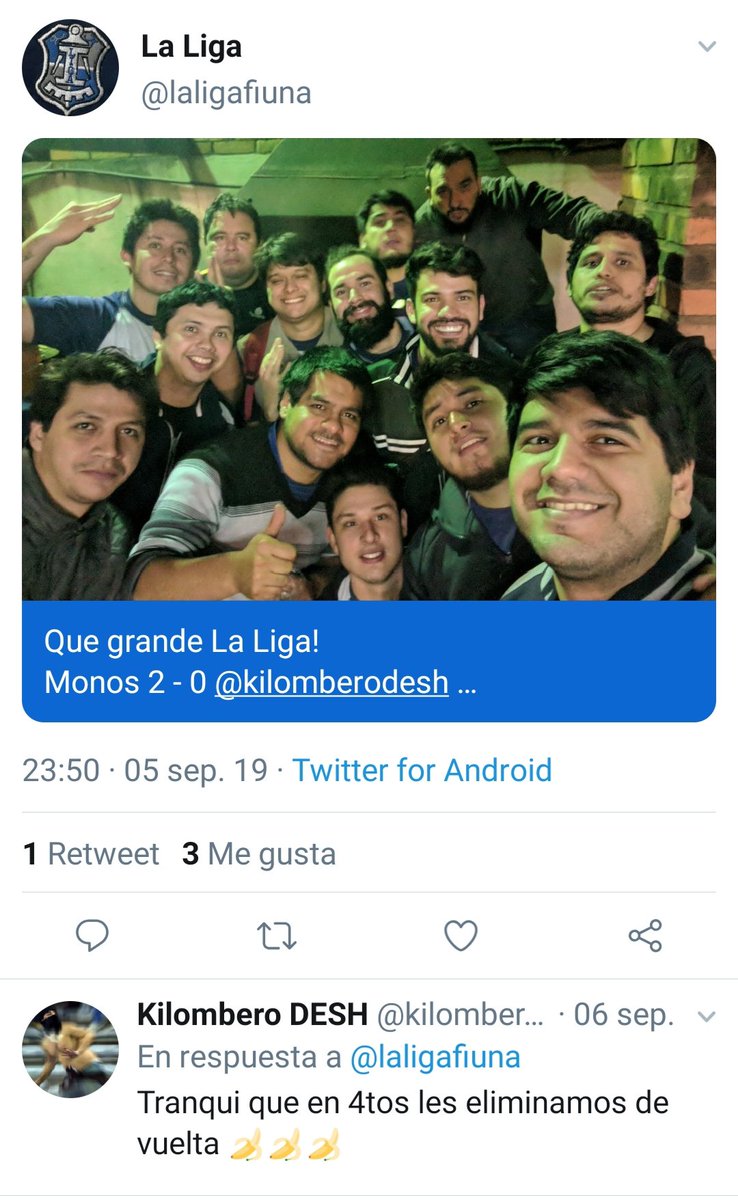 EL QUE AVISA NO TRAICIONA <a href="/COF_FIUNA/">Comité Organizador de Fútbol</a> <a href="/laligafiuna/">La Liga</a>