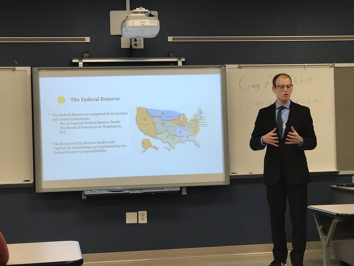 Danielle2Carter's tweet photo. .@federalreserve Research Assistants Annie and Craig talk to Largo HS Finance students about the work of the Federal Reserve. @pgcps #inflationgame #CareerTechEd #naf https://t.co/73oAOHbIkU