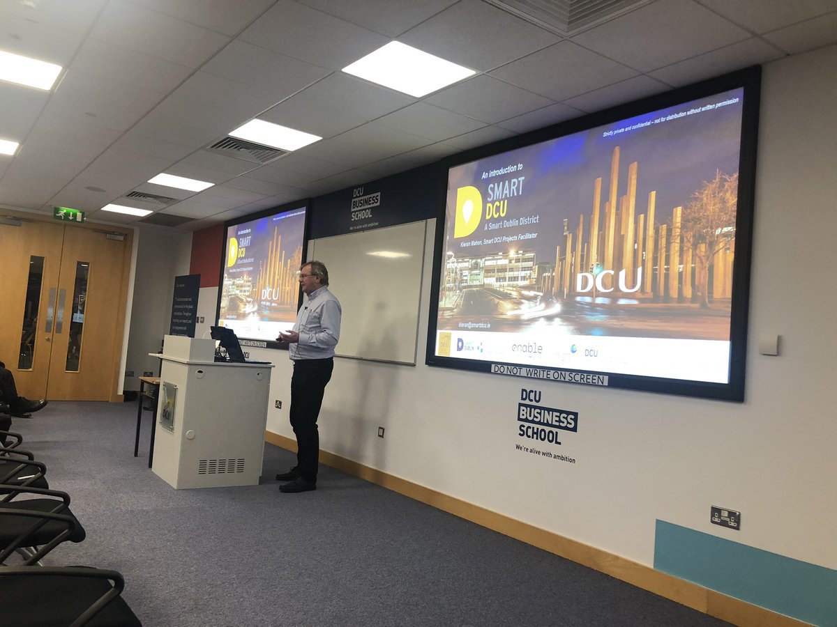 pierosati's tweet photo. @KieranSmartDCU presenting on the @DcuSmart project aiming to create a smart, interconnected university campus

@BusinessDCU @IIDB_ie @DublinCityUni @RyanAcademy 

#GETDigital2019 #smartdcu #SmartCities #DigitalTransformation #innovation https://t.co/amgBI3yv7R
