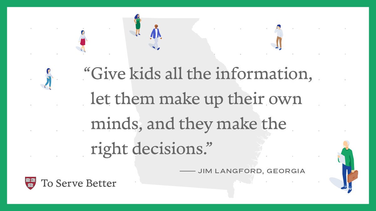 A quote from Jim Langford reads, "Give kids all the information, let them make up their own minds, and they make the right decisions." 