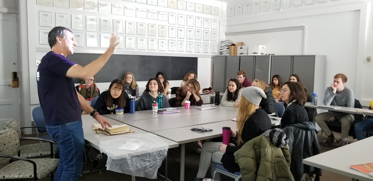 First Nations Australian language expert, Daryn McKenny, visits Northwestern class and shows his community's dormant language preserved in book that somehow wound up in Chciago
