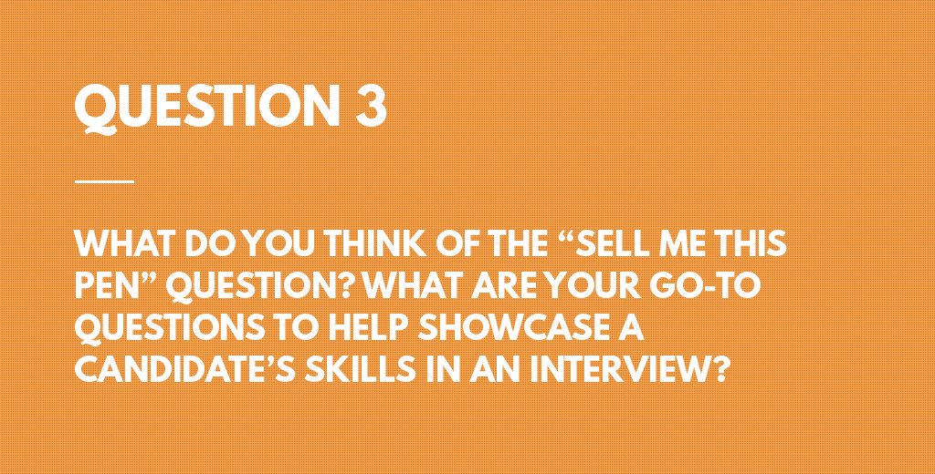 LSPARKGlobal's tweet image. Q3 What do you think of the “sell me this pen” question? What are your go-to questions to help showcase a candidate’s skills in an interview? #SaaSChats #salesteam