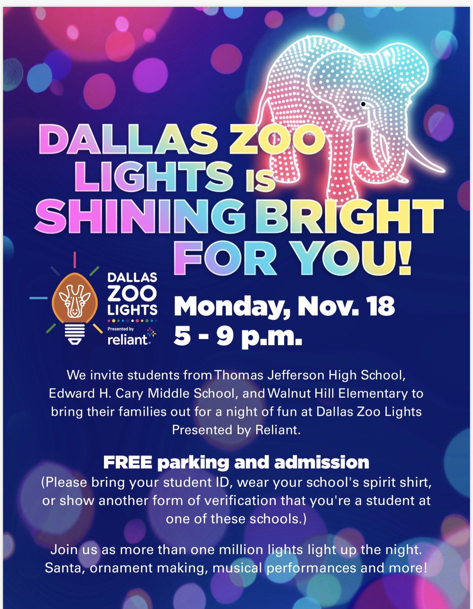 Special thanks to <a href="/DallasZoo/">Dallas Zoo</a> and <a href="/reliantenergy/">reliantenergy</a> for this special night for our #thomasjeffersonfeederpattern. We can’t continue to give thanks for the tremendous outpour from all our partners.