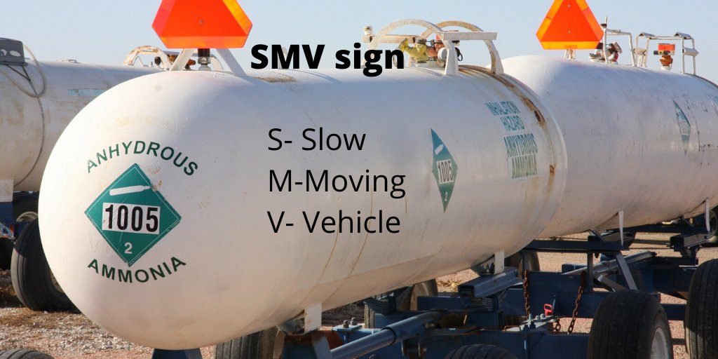 The SMV sign is the orange triangle that is found on the back of tractors, combines, and other farm equipment. A SMV sign is required for all vehicles that can not travel over 25 mph. #wiuaglife
