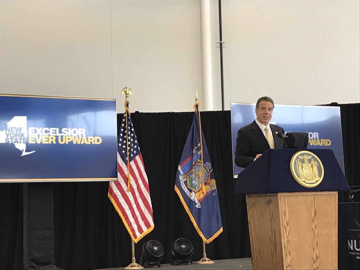Syracuse1848's tweet photo. NEXT TAKEOFF FOR THE SYRACUSE SURGE #Syracuse and Central New York’s leadership in drone technology is growing. @NYGovCuomo visited Syracuse today to announce the expansion of @thetechgarden In @downtownSYR. Mayor Walsh asked the crowd, “Are we surging?!” #ForAll https://t.co/smhwctm4LI