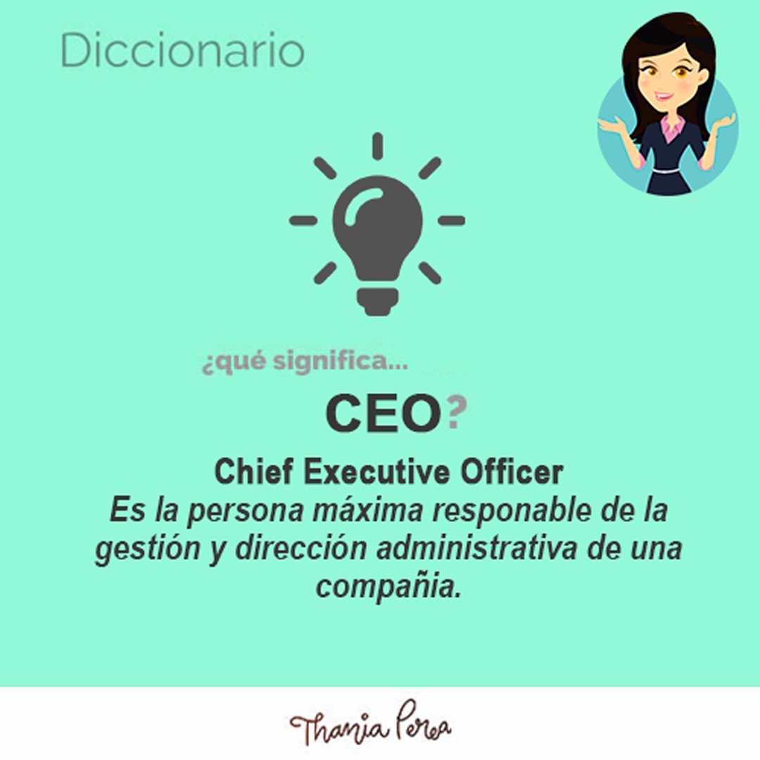 ThaniaPO's tweet photo. En ocasiones se puede confunde con el presidente de la empresa.
#TipsMKt #Diccionario https://t.co/vkuxGgQLRZ