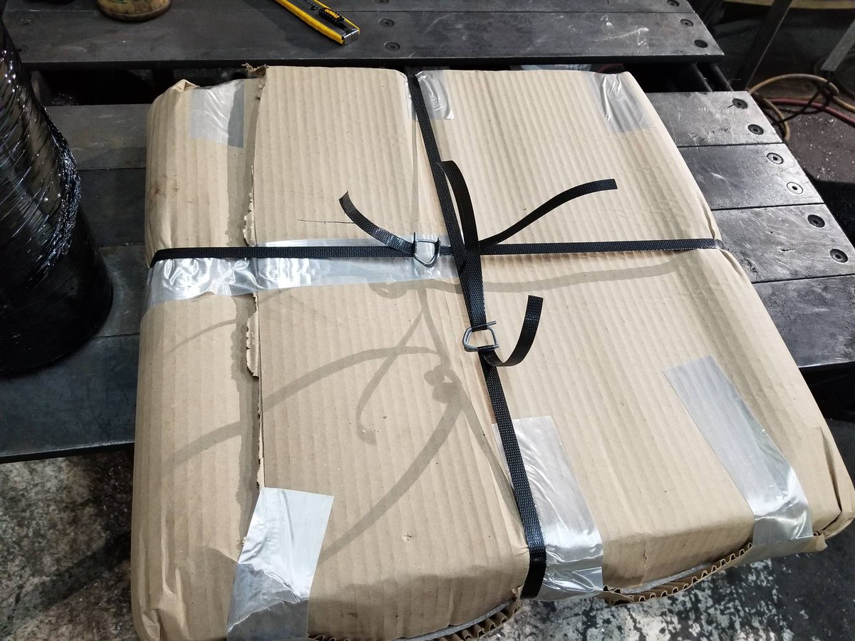 EntFabLLC's tweet image. Shipping is a critical last step for you to receive a quality part. We take extra time to pad, strap, and wrap all shipments. Most freight shipments are put on custom pallets so they are held in place as snug as possible. #shipping #trussbase #fabrication