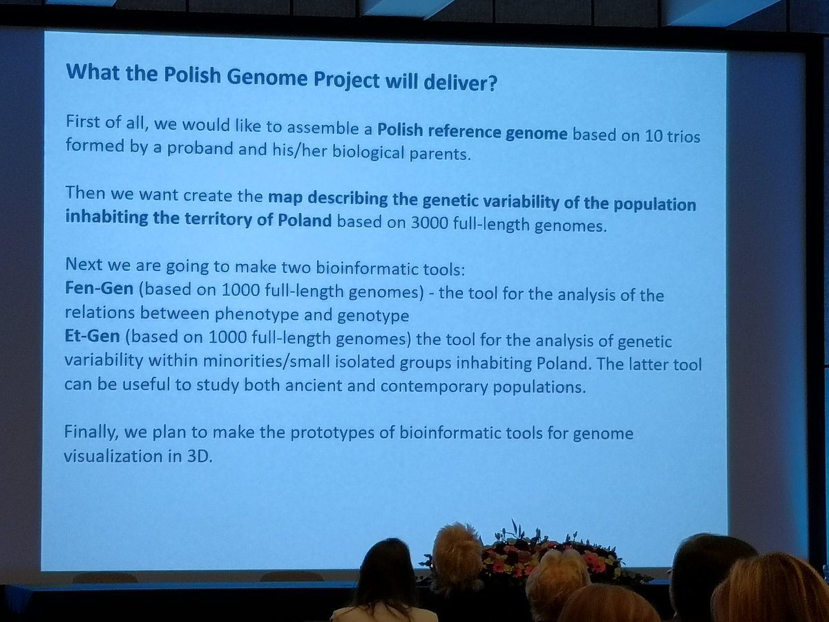 BBMRI_pl's tweet photo. Polish Genome Project - założenia prezentowane na konferencji w Instytucie Chemii Bioorganicznej PAN w Poznaniu. Za 2-3 lata 5000 genomow Polaków będzie dostępnych. Projekt jest komercyjny, ale będą czynione starania by dla nauki te dane były dostępne. https://t.co/4CNhLw4YFs