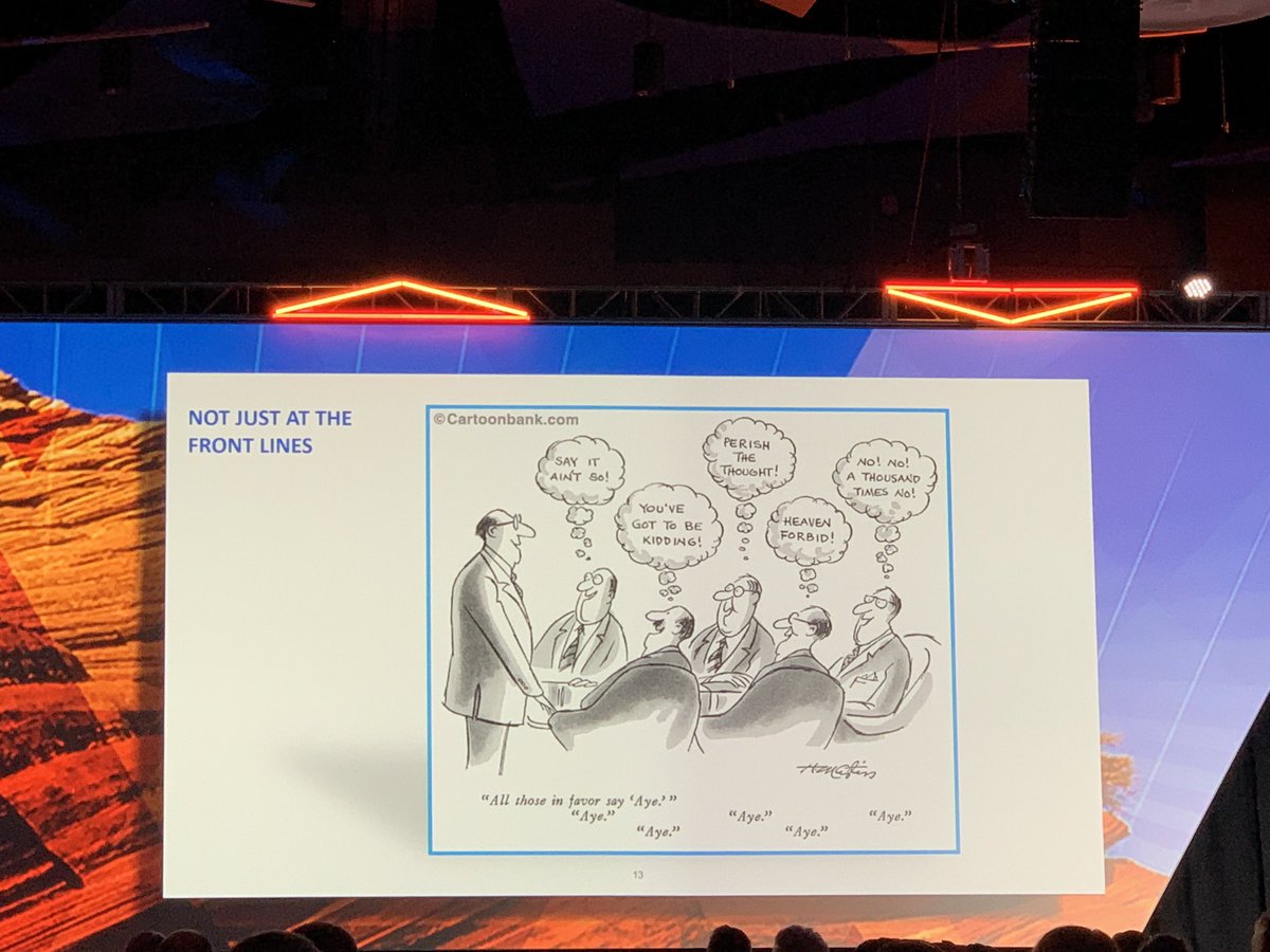 Lack of psychological safety can lead to situations like this: no one in the group thinks the proposal is a good idea, but they all vote yes. As  @AmyCEdmondson said, even the person thinking “a thousand times no” couldn’t spare a single no for the sake of the organization?5/