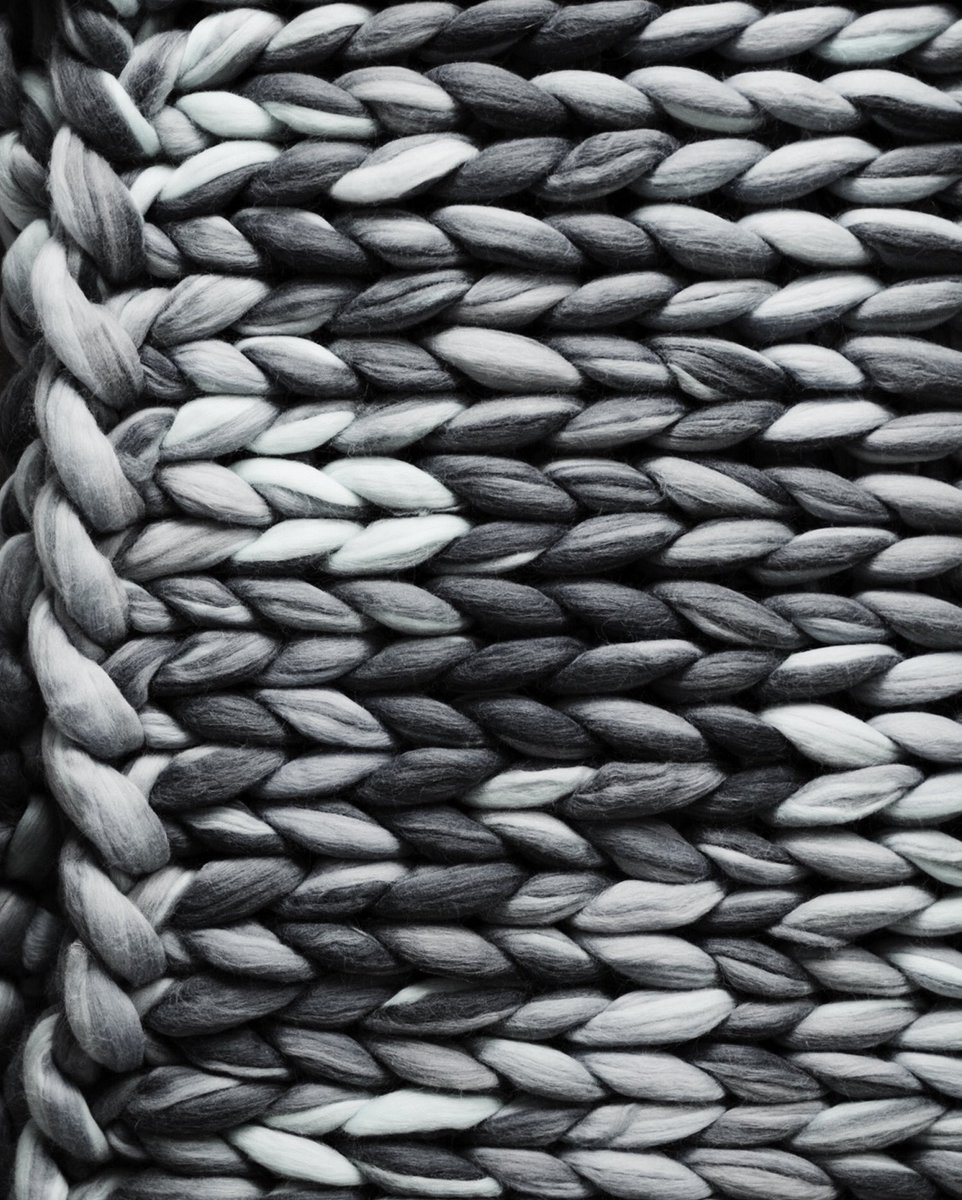 Black, white, and something in between. Marble and melange blankets are now available on our site.