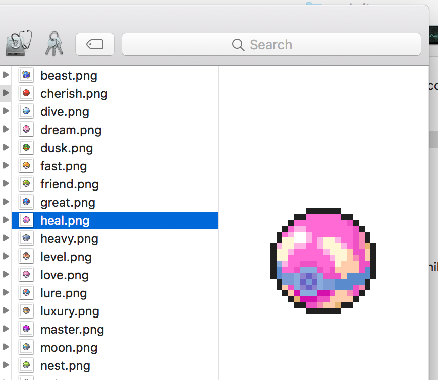 ﾟ M D M ﾟ Gamefreak Seems To Have Totally Messed Up Their Own Pixel Art For Items And Pokemon Menu Sprites By Heavily Compressing Them See Comparison Of The Old Heal Ball From