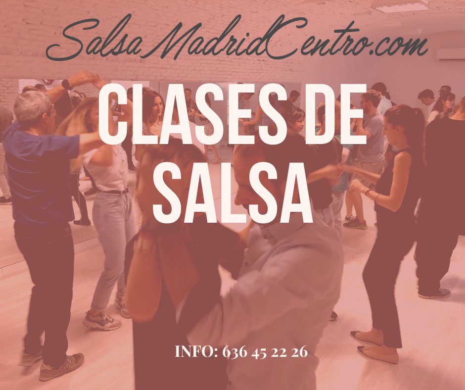 Hoy Martes. Clases de Salsa de 19h a 20h y de 20h a 21h. De nivel básico e intermedio!!! 💃🕺❤️👯‍♀️