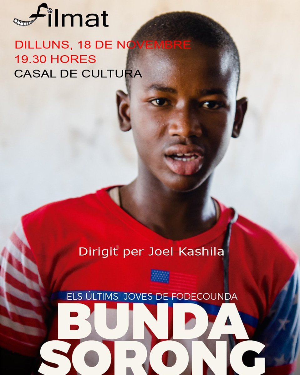 AjMatadepera's tweet photo. 📽 El documental 'Bunda Sorong. Els últims joves de Fodecounda', dirigit pel matadeperenc Joel Kashila Torné @en_joel inaugura la mostra #FILMAT 2019. El 18 de novembre, a les 19.30h, al Casal de Cultura. Amb col.loqui posterior. 
No us el perdeu! 🎞 https://t.co/gVwOPZWmxe