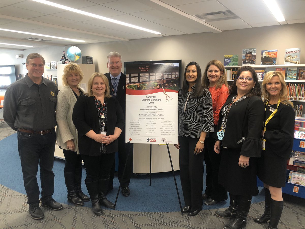 Very happy to celebrate the grand opening of the Sunny Hill library. Thanks to the Education Foundation for their generous donation to the project.  220 students will achieve excellence in this new space.  <a href="/barrington220/">Barrington 220</a> <a href="/Barrington220EF/">Barrington 220 EF</a> <a href="/SunnyHill220/">Sunny Hill Elementary School</a>