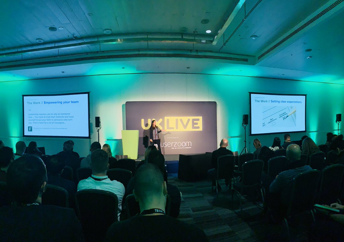 willielok's tweet photo. Great day at #uxlive #uxlivelondon ending with a fun talk on being a great manager and leader by @MonalChokshi who I know is biased towards UXR given where we are 😆I would just add that there are other roles that share similar attributes 😏 https://t.co/58IbzUKCQQ