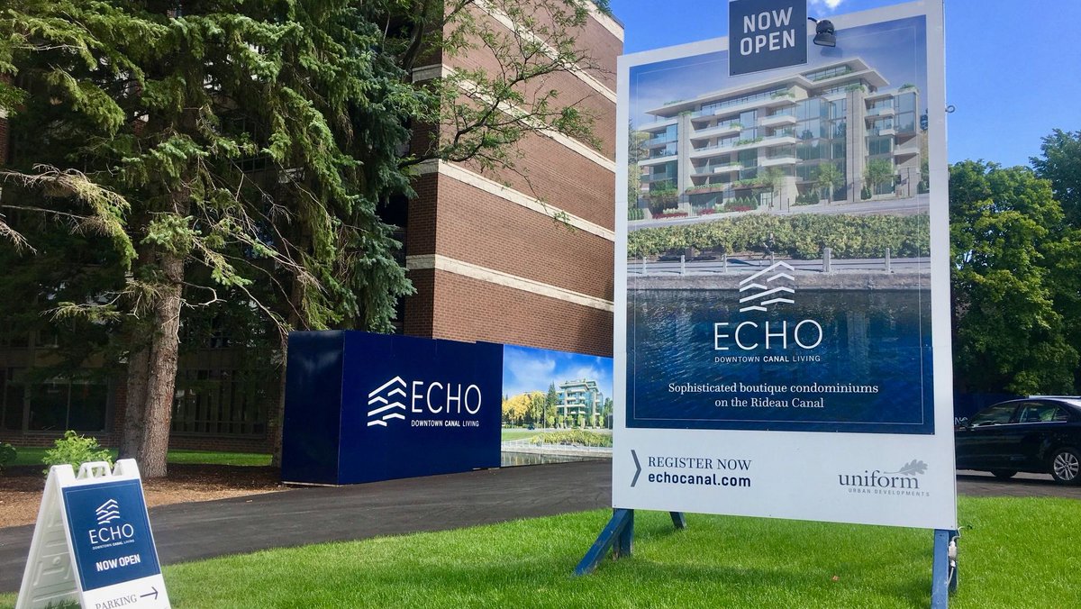 #EXCITED | Our ECHO project has won the @gohba_ottawa Sales &amp; Marketing award for Best Builder Signage with our marketing team @truedotdesign! #GOHBAawards #ottevents #Signage #OttawaNewHomes #LuxuryLiving