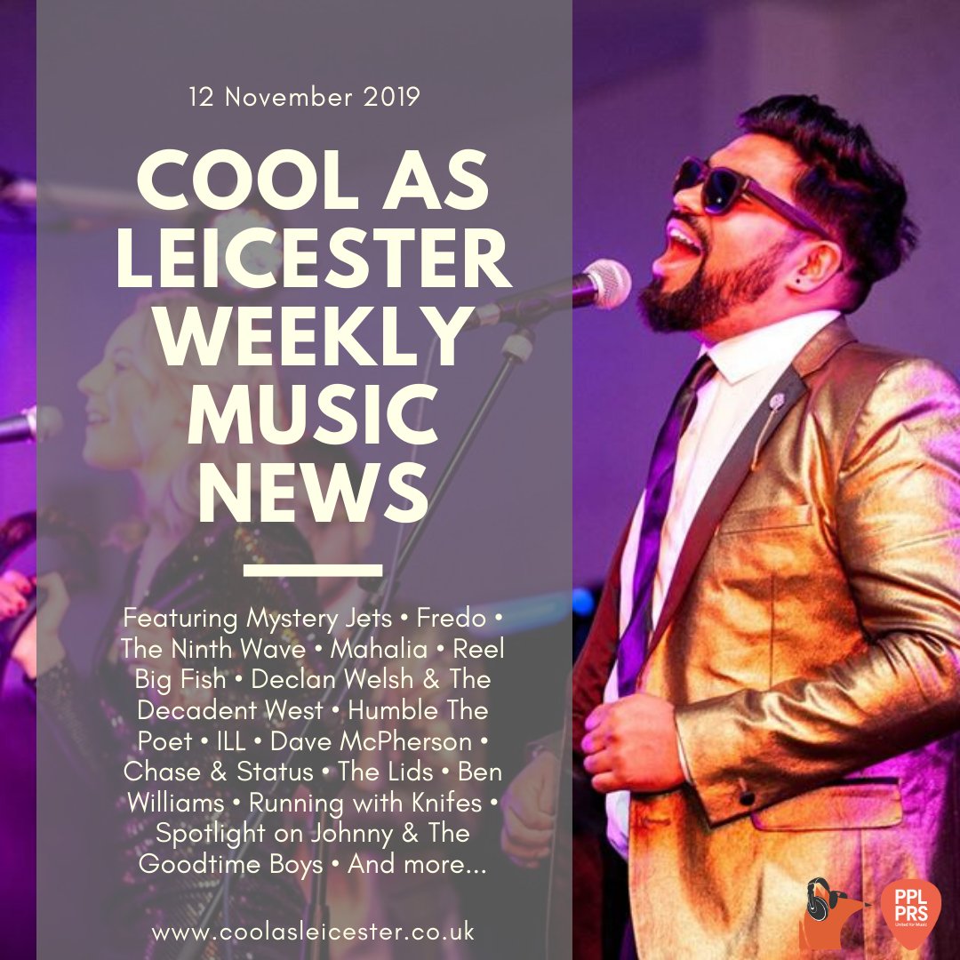 🎧 WEEKLY MUSIC NEWS 🎧 This week's listings include @mahalia, @reelbigfish and @inmeofficial's Dave McPherson to name just a few! Plus new shows from @mysteryjets and @fredo. Get the latest music news every week sponsored by @pplprs. ➡️ coolasleicester.co.uk/weekly-music-n…