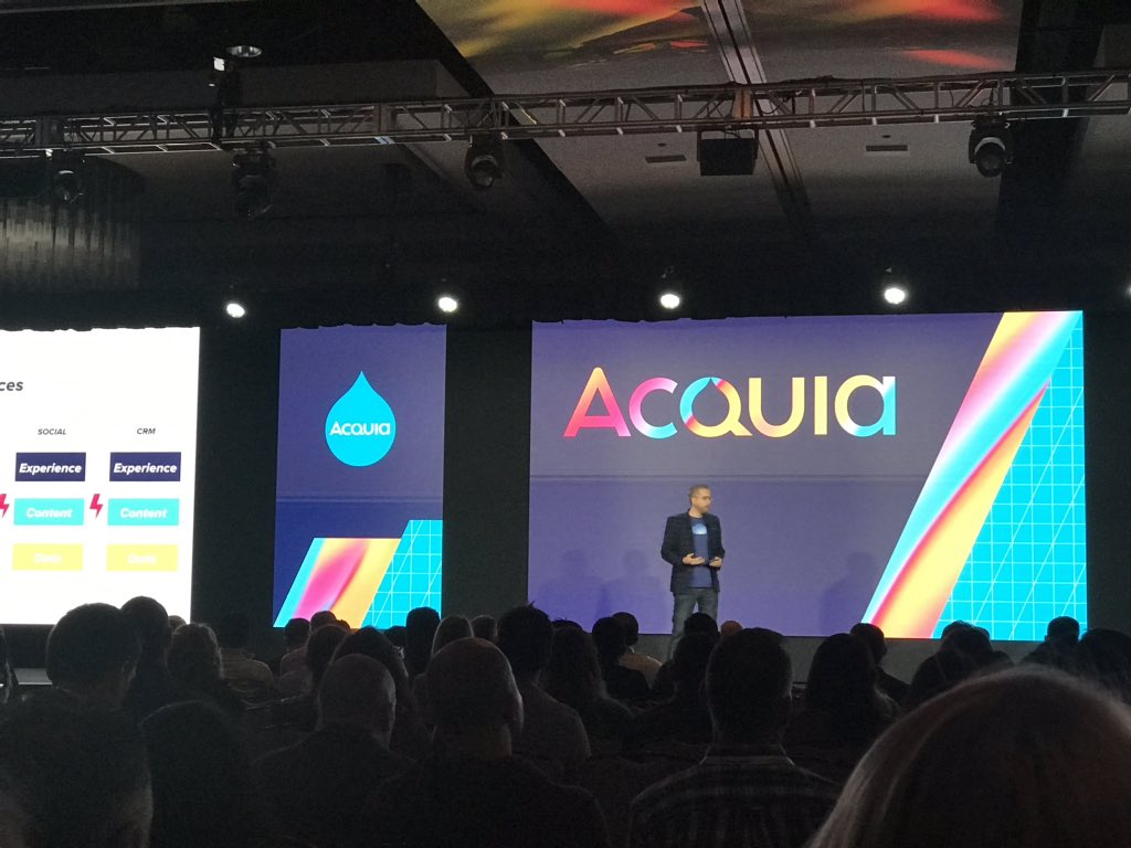 Great Keynote by <a href="/Dries/">Dries Buytaert</a> at #AcquiaEngage! Amazing new products and upgrades to make working with <a href="/acquia/">Acquia</a> and #Drupal so much easier!