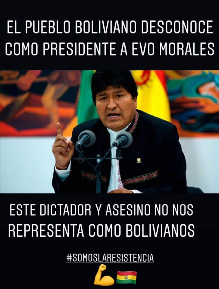#EnBoliviaNoHayGolpeDeEstado 
#bolivialibre