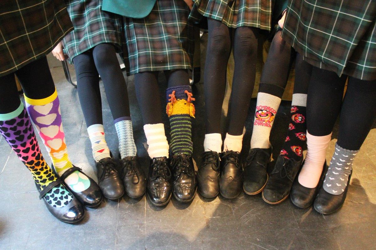 TruroHigh's tweet photo. Today our girls, right from 4 – 18, donned outlandish and odd socks as part of @ABAonline's nationwide campaign to encourage children to embrace their differences and make a stand against bullying behaviour #AntiBullyingWeek #ChangeStartsWithUs #OddSocksDay https://t.co/sJ6cyvQRK9