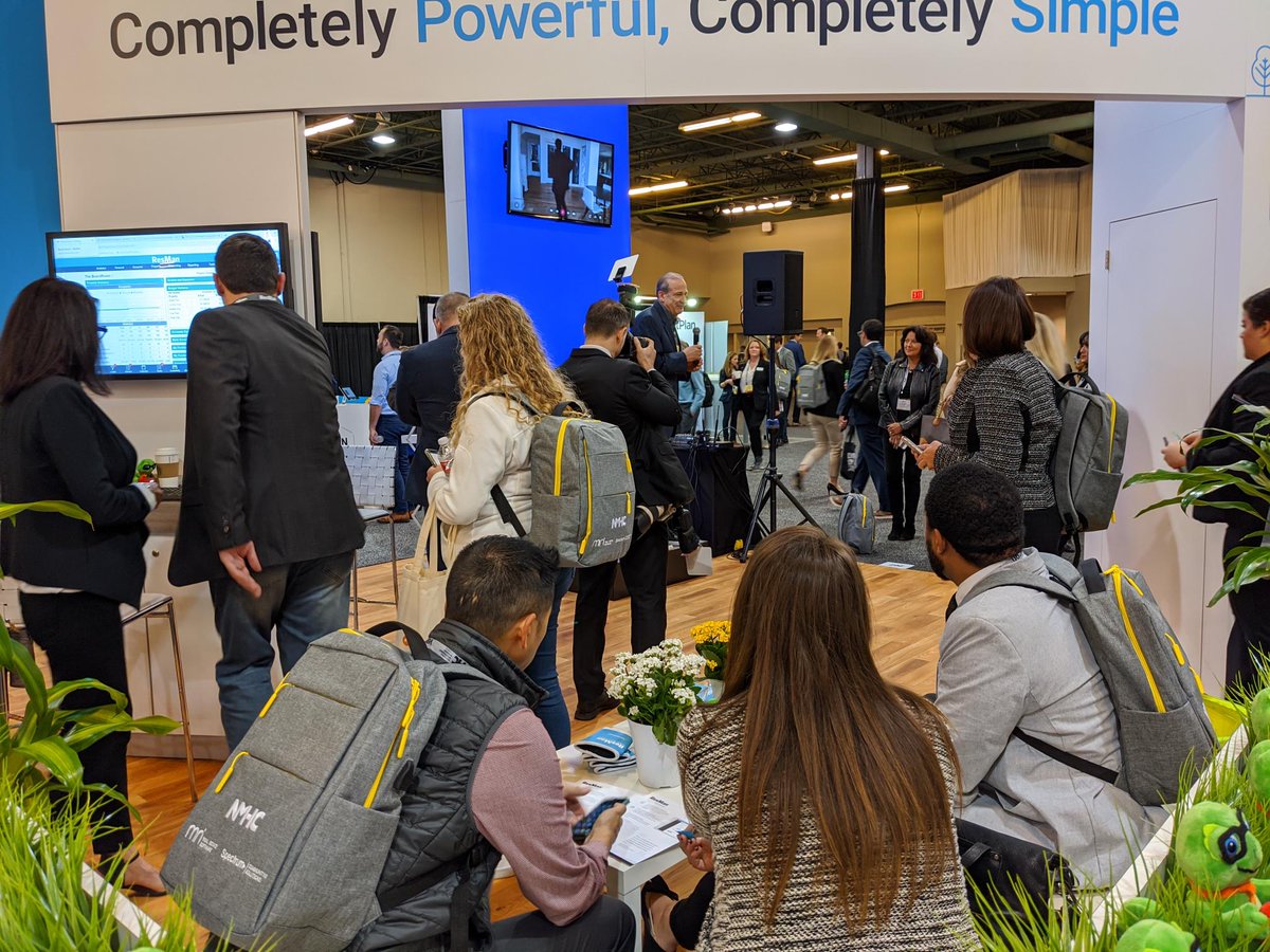myresman's tweet photo. #Optech2019 looks like everyone is getting in on our in-booth presentations even ROI. Next one is at 1 pm with ResMan Founder and President Elizabeth Francisco, join us for a chance to win $100 #optech @ApartmentWire #propertymanagement https://t.co/OoMsJwdY1a