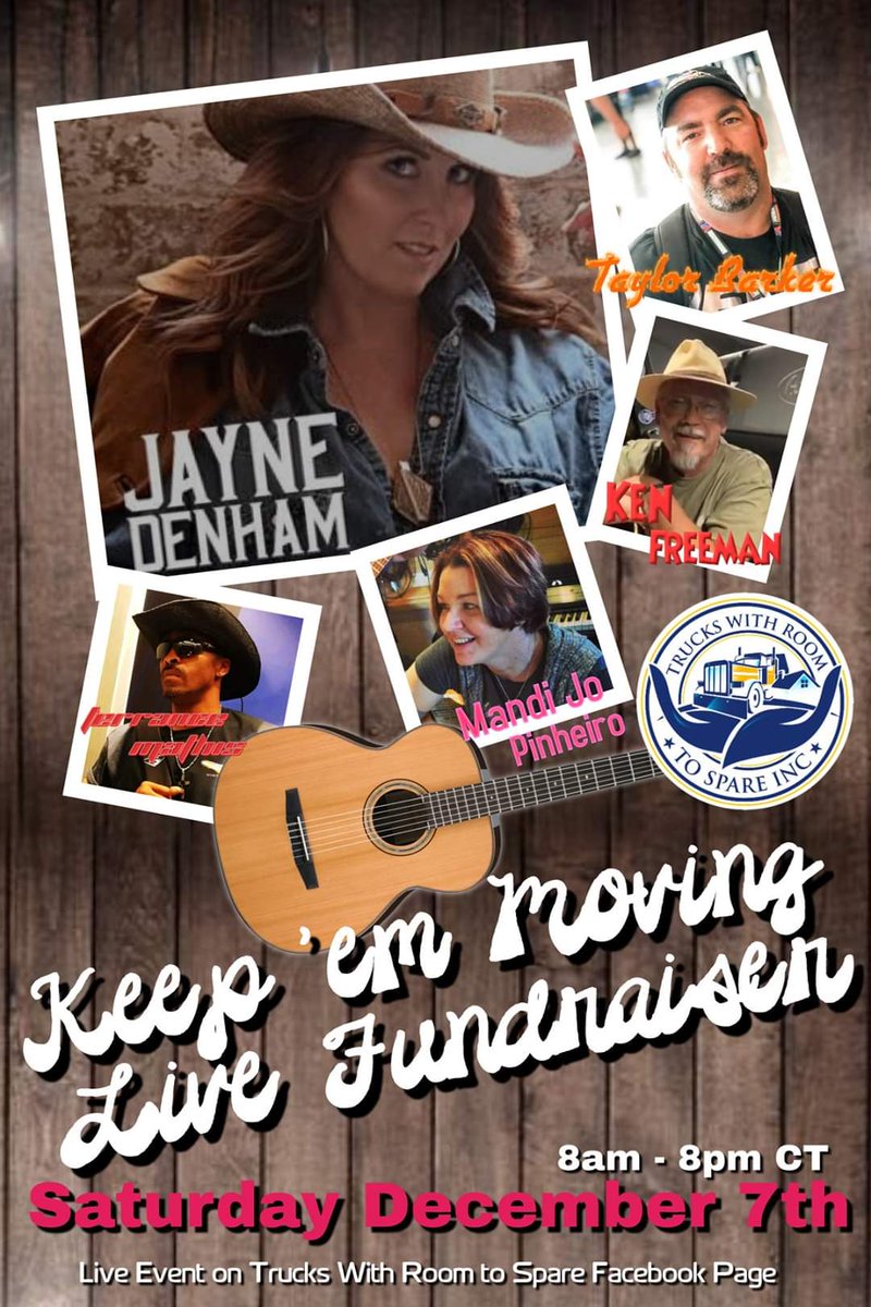 taylorbilt's tweet photo. Were at it again... Always an honor to be on the same flyer as #KenFreeman , #JakeBrakeJunkey , @mandijopinny &amp; @JayneDenham1 .... Let's Rock it...... https://t.co/tGatLDHbTZ