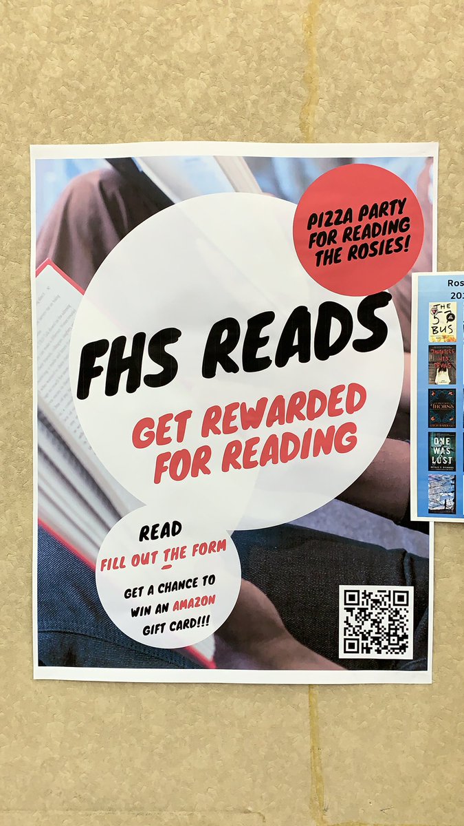 FHS_LMC's tweet photo. Read a book β
Rate the book β
Get a chance to win an Amazon gift card β
π#FHSReads https://t.co/oZFMyPrNiT
