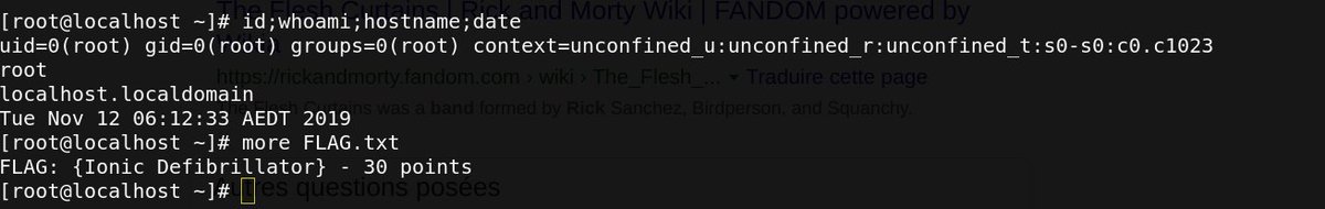 rajoul6's tweet photo. Pwned RickdiculouslyEasy-1 from @VulnHub,1t 1s really ridiculous, thanks to @LhHillz .here is my writeup.
https://t.co/CG21yymNIV https://t.co/IiV5vep5Fy