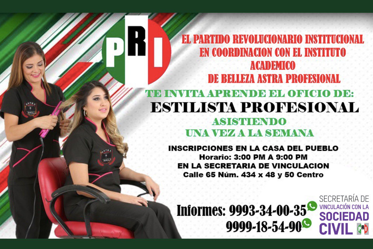 Pri Yucatan Auf Twitter Aprende El Oficio De Estilista Profesional Con Nosotros Comunicate A Los Siguientes Numeros De 3 00 A 9 00 Pm O Deja Un Whatsapp Inscribete Y Separa Tu Lugar