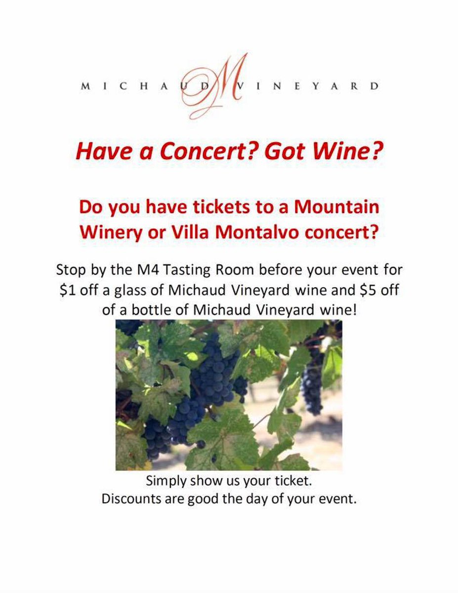 MichaudVineyard's tweet photo. Put your #energy into #somethingthatmatters to you, and let #MichaudVineyard handle all of your #WineTastings needs. Give Us A Call at # (408) 831-7729 today! #WineTours #WineCompany #WineEducation #Soledad93960 https://t.co/UFefKtbXgP https://t.co/H7gejREUOz