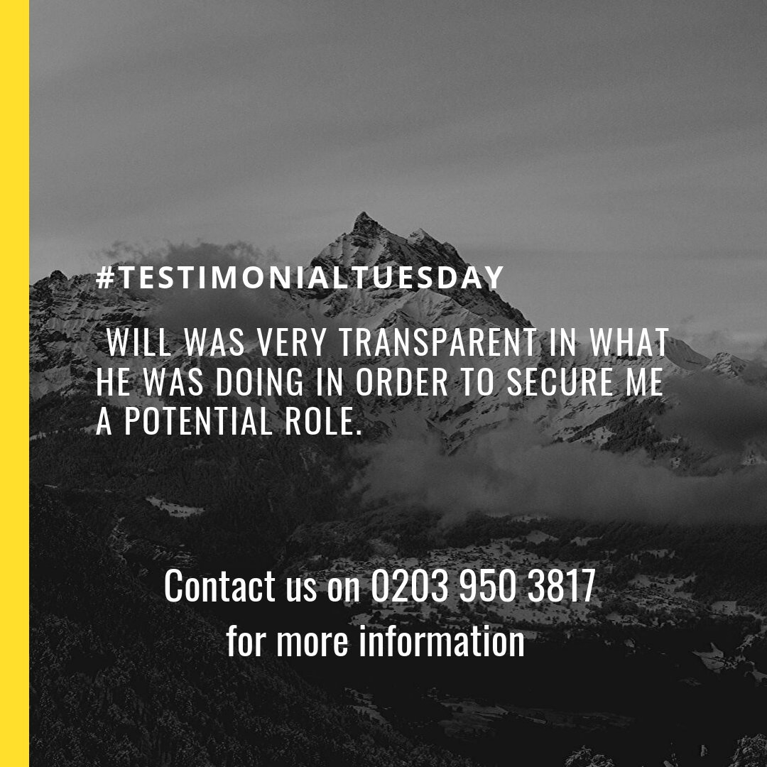 ESGRecruitment's tweet photo. #TestimonialTuesday https://t.co/2SOL9Ztngk
