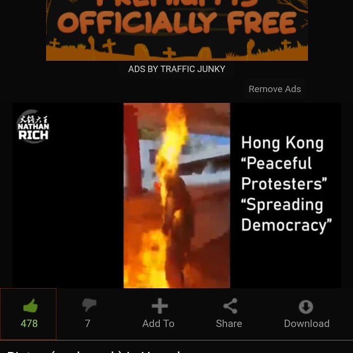 NathanRichHGDW's tweet photo. People are so desperate to get the word out about Hong Kong terrorists setting a man on fire, they have taken to posting my video on Pornhub. YouTube has taken many of their videos down, they say.
#HongKongProtest https://t.co/xGvq9qLSZN