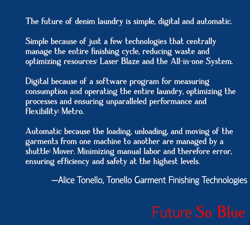 #futuresoblue
Ideas from #saitexdenim <a href="/TVSvintage/">The Vintage Showroom</a> and <a href="/tonellosrl/">Tonello</a>
We asked insiders to share their visions for the future of #denim. We'll be sharing some here or pick up a copy of the Kingpins newspaper in New York (Nov. 19/20).