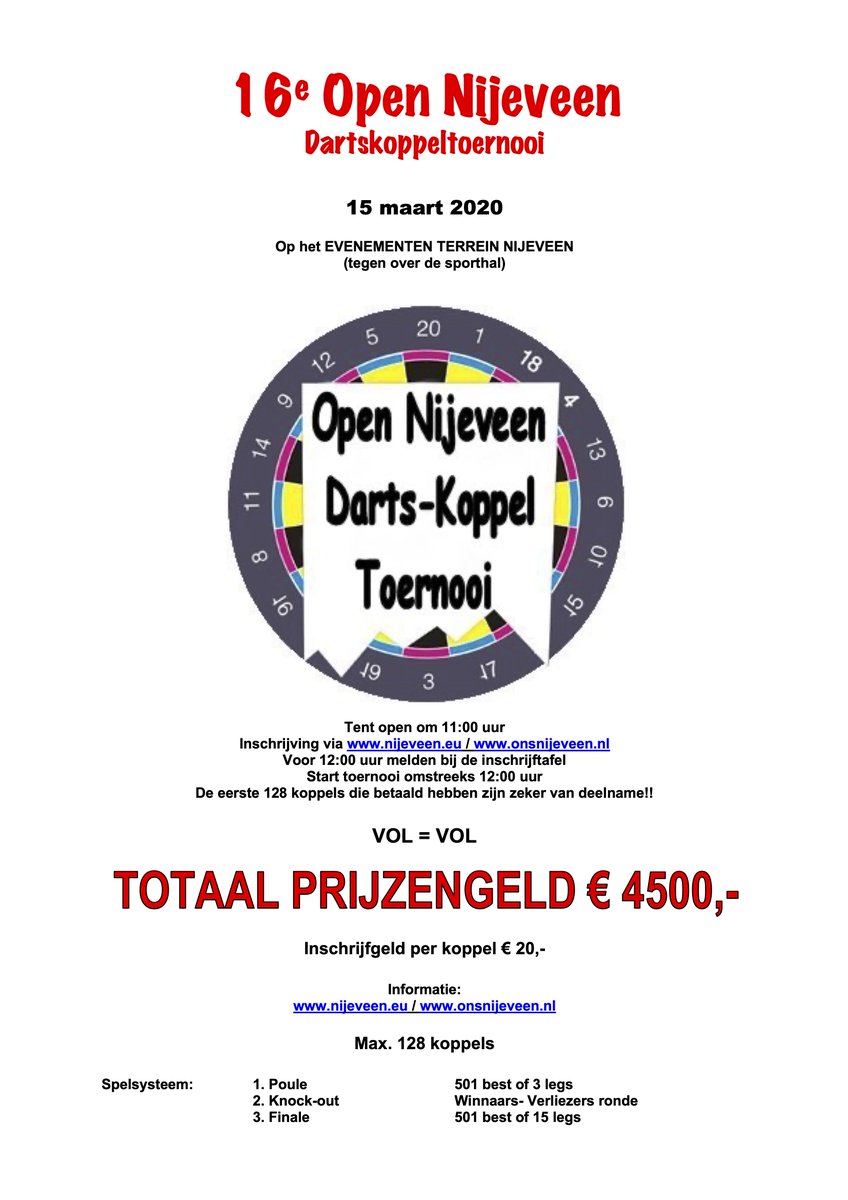 De poster voor het 16e <a href="/Spijkermanbv/">Spijkerman Evenementenverhuur BV</a> Open Nijeveen! Zeer binnenkort gaat de inschrijving open, wees er snel bij! Dit mag gedeeld worden..