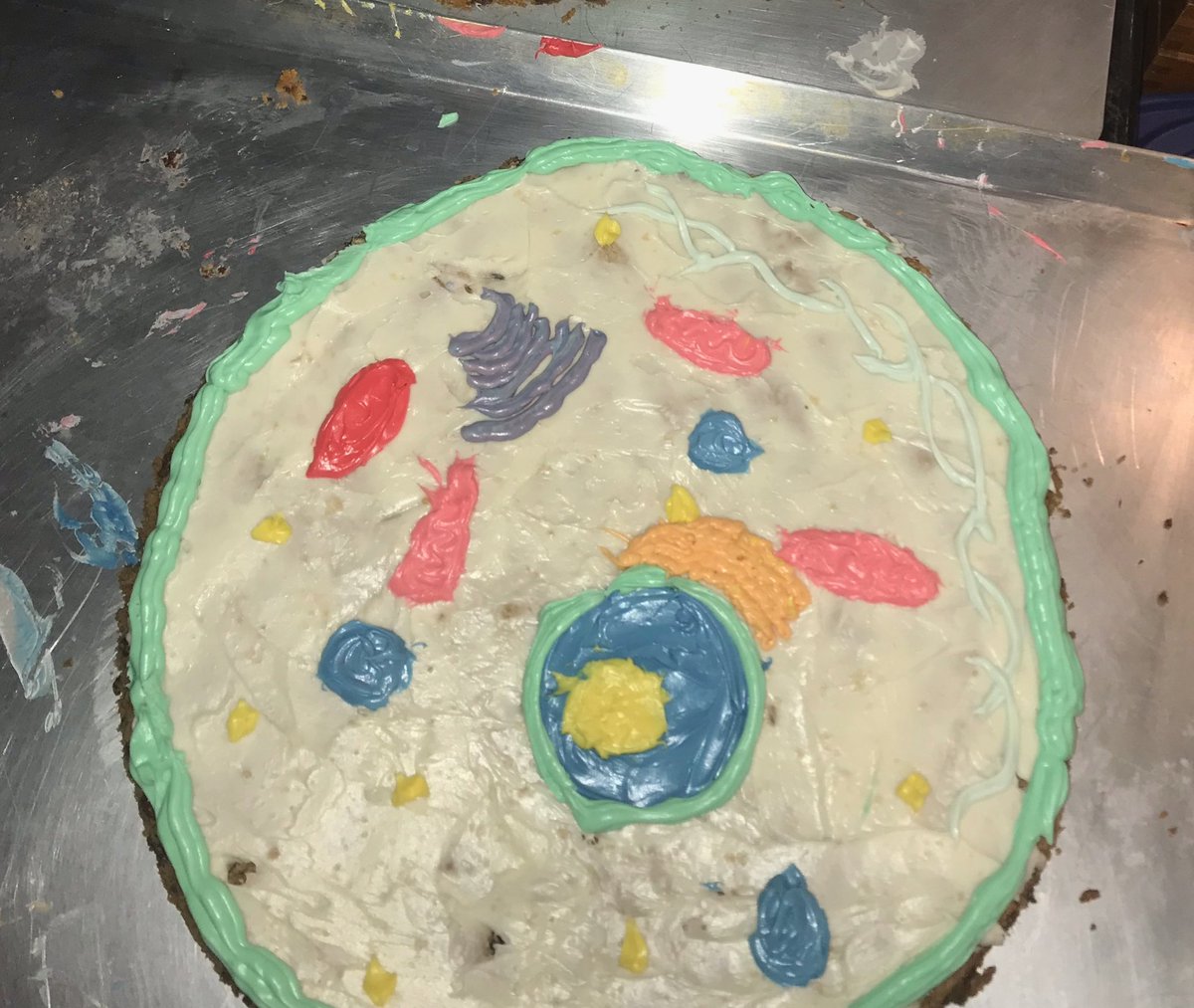 MrsBogertWYO's tweet photo. Some post-lab student-made edible cell models: plant, animal, and bacterial #nom #biology @WyoAreaSD https://t.co/viVzGcWB9z