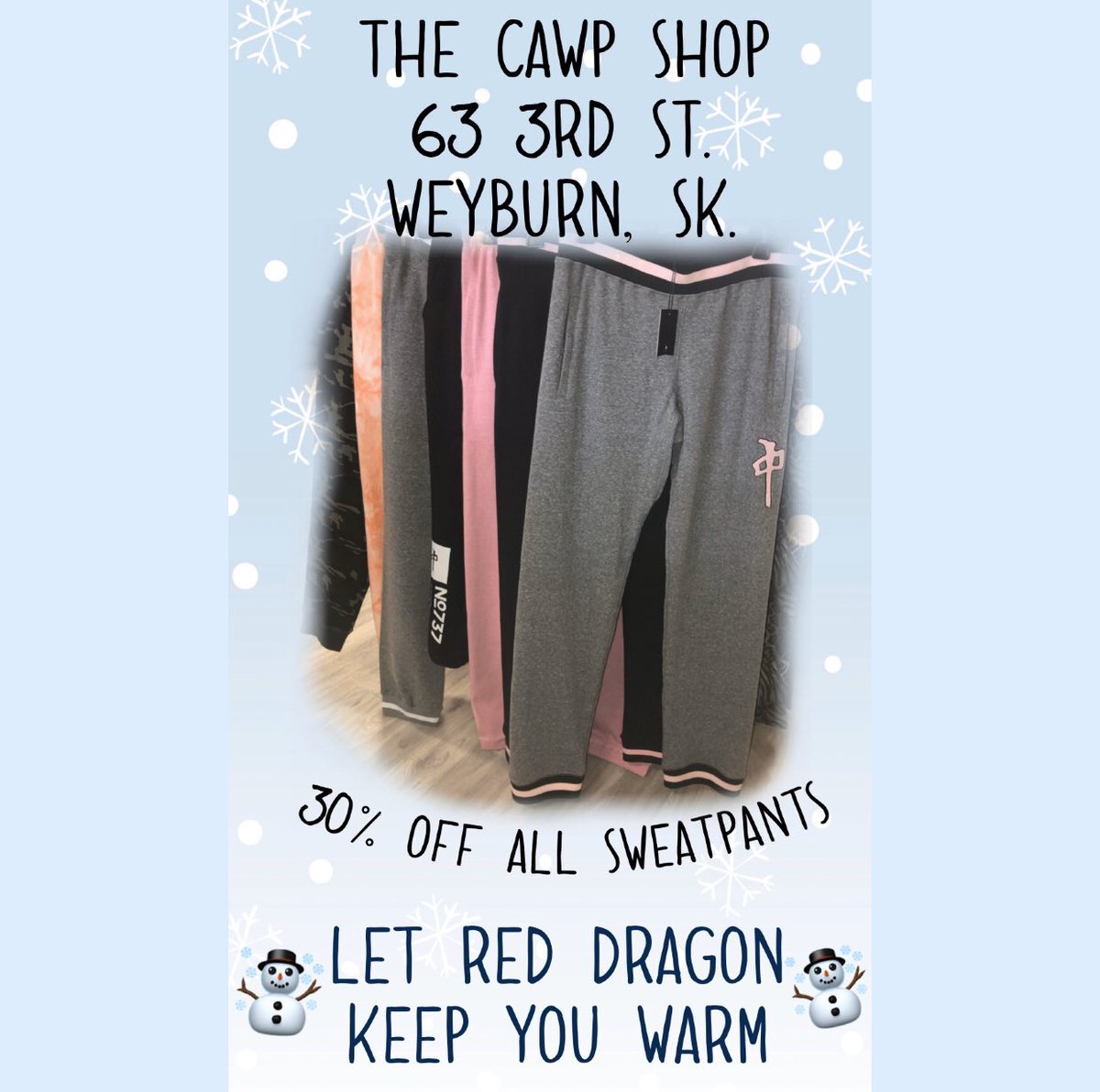 🔥Let Red Dragon Keep You Warm This Winter🔥
❄️All Sweatpants 30% Off❄️