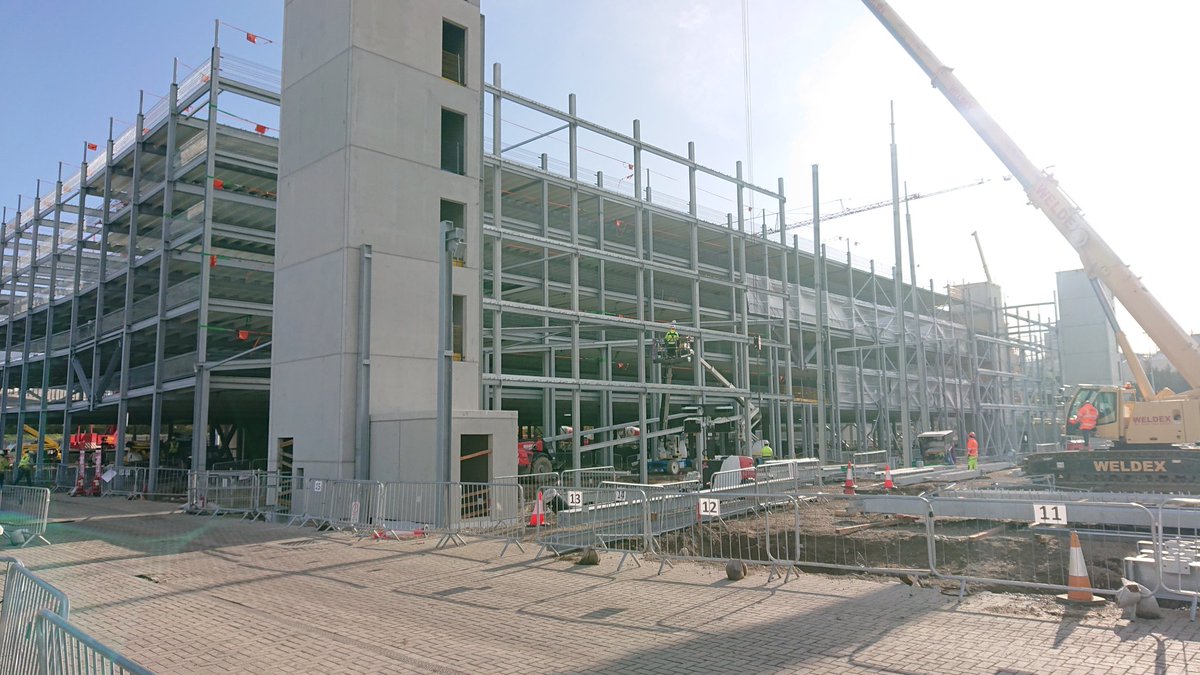 CodeckLtd's tweet image. Work on the Purfleet car storage unit is well under way with over 20000m already installed. @CodeckLtd working with huber carpark systems.