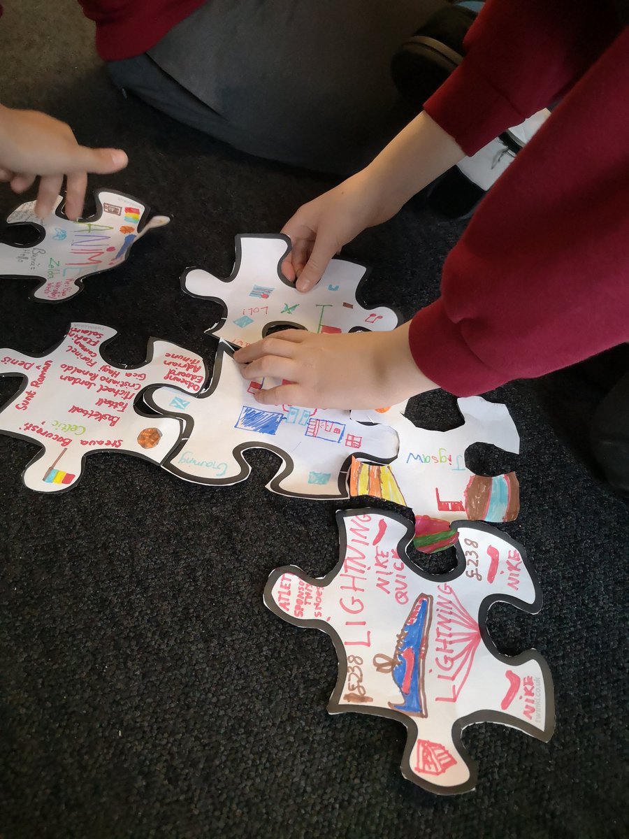 wearebilingual's tweet photo. Busy busy busy making jigsaws to share with our @eTwinningUK partners as part of our play project. We chose a Glasgow landmark to share as a jigsaw. #SnailMail #PostOfficeVisit @StRoLAttain @GlasgowIntEd @BCScotland https://t.co/PP4jVd0UxO