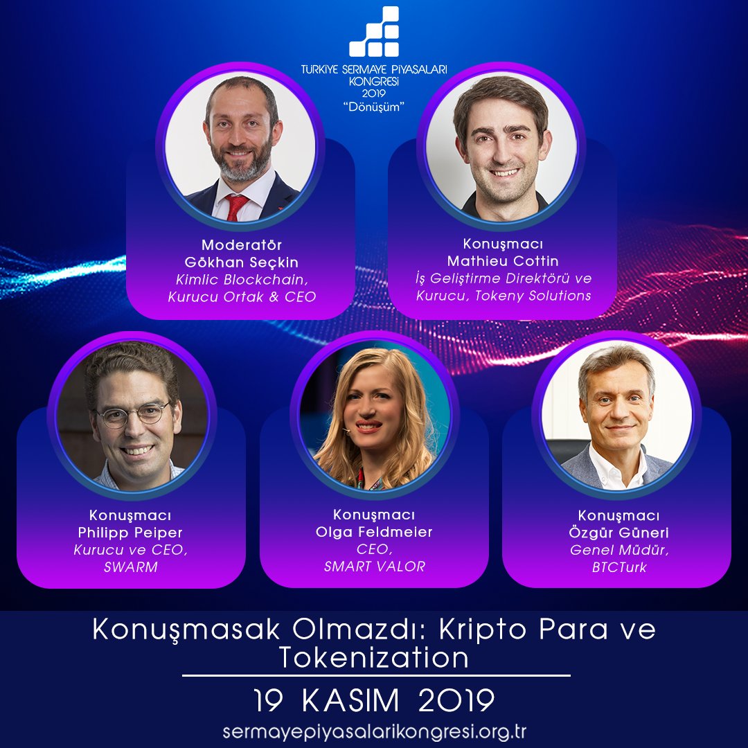 SwarmCapital's tweet photo. In one week - 

Catch @PhilippPieper with @OlgaFeldmeier, @MatCottin, &amp; @GuneriOzgur on a panel discussing #cryptocurrency &amp; #tokenization at the Turkey Capital Markets Conference.

@TSPKongre $SWM https://t.co/XcVSA2CjUG