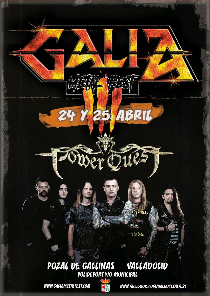 Una de las grandes bandas del #powermetal europeo, Power Quest estará en el #galiaMetalFest 2020. #gmf2020 #pozaldegallinas #powerquest