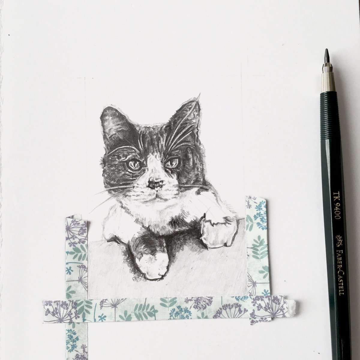 PcsIllustration's tweet photo. Almost there. #microportrait #microdrawing #fabercastell #clutchpencil #feline #stare #staredown https://t.co/quppWWk4XQ