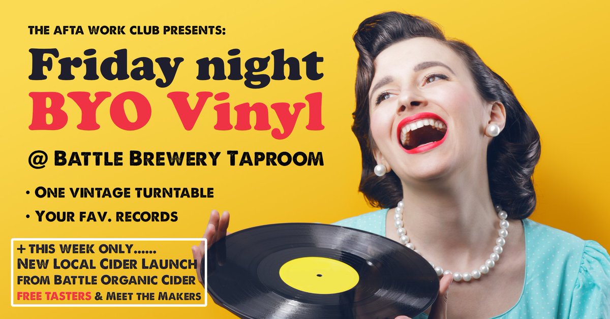 BattleBrewery's tweet photo. beats + beers, Fri 5-8pm, should be fun! 📀🎶🍻
#fridaytunes #localbeer #afterworkclub https://t.co/TW3GnpCYAq